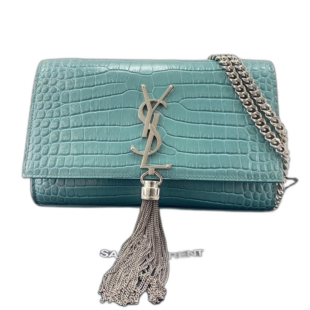 Yves Saint Laurent Kate Tassel Shoulder Bag, Leather, Green